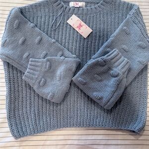 Chloe + Cyrus Cozy/Stretchy Girl Light Blue Sweater size M (10/12) NWT